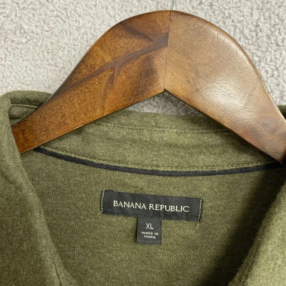 NWOT Banana Republic Men's XL Olive Green Polo Shirt Cotton